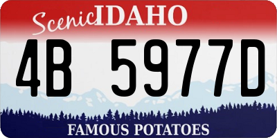 ID license plate 4B5977D