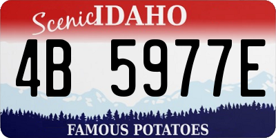 ID license plate 4B5977E