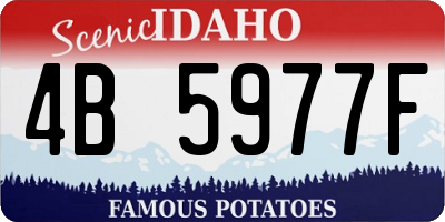 ID license plate 4B5977F