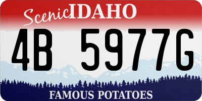 ID license plate 4B5977G