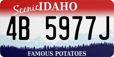 ID license plate 4B5977J