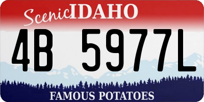 ID license plate 4B5977L