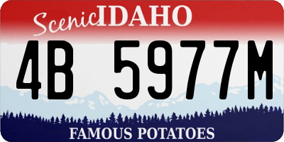 ID license plate 4B5977M