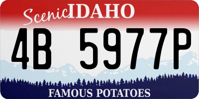 ID license plate 4B5977P
