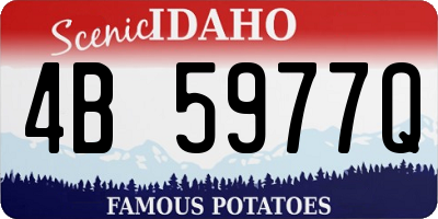 ID license plate 4B5977Q