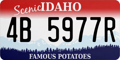 ID license plate 4B5977R
