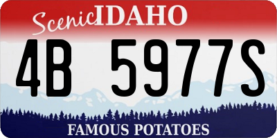 ID license plate 4B5977S