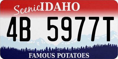 ID license plate 4B5977T
