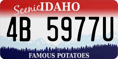 ID license plate 4B5977U