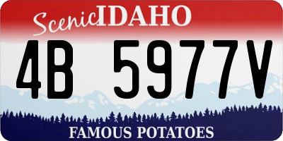 ID license plate 4B5977V