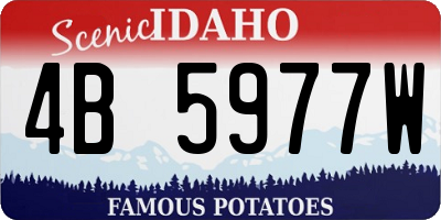 ID license plate 4B5977W