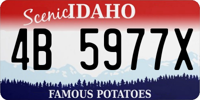 ID license plate 4B5977X