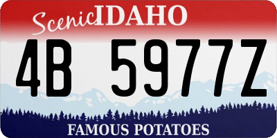 ID license plate 4B5977Z