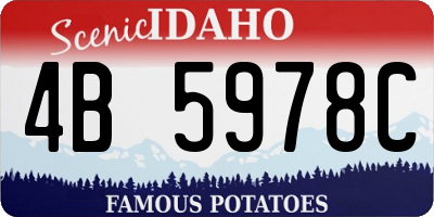 ID license plate 4B5978C