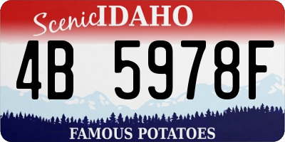 ID license plate 4B5978F