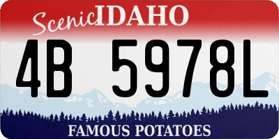 ID license plate 4B5978L