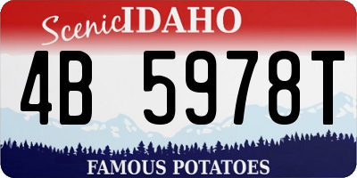 ID license plate 4B5978T