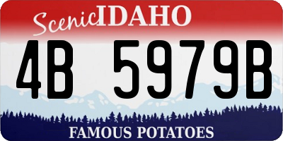 ID license plate 4B5979B
