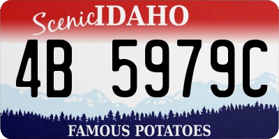 ID license plate 4B5979C