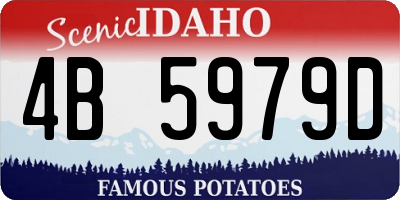 ID license plate 4B5979D