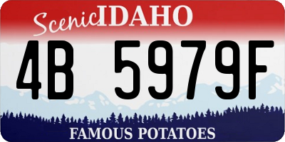 ID license plate 4B5979F