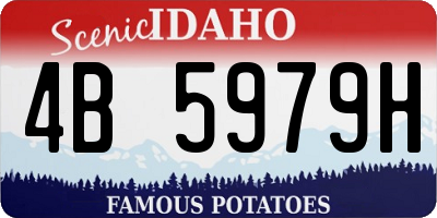 ID license plate 4B5979H