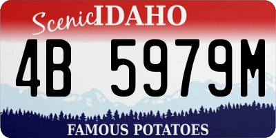 ID license plate 4B5979M