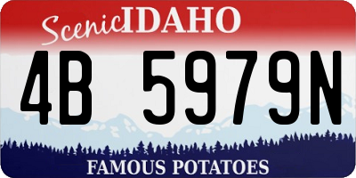 ID license plate 4B5979N