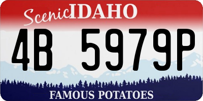 ID license plate 4B5979P
