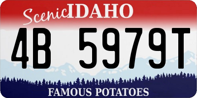 ID license plate 4B5979T