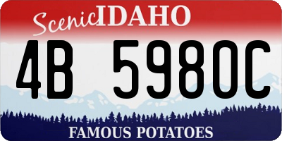 ID license plate 4B5980C