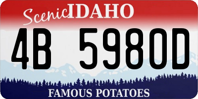 ID license plate 4B5980D