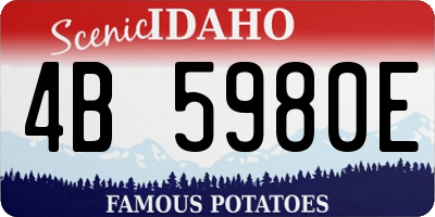 ID license plate 4B5980E