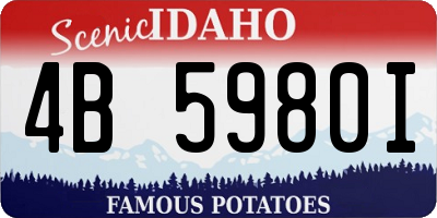 ID license plate 4B5980I