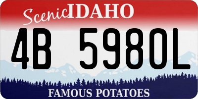 ID license plate 4B5980L
