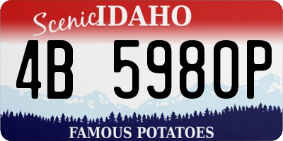 ID license plate 4B5980P