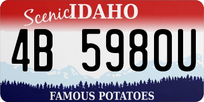 ID license plate 4B5980U
