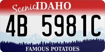 ID license plate 4B5981C