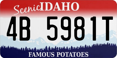 ID license plate 4B5981T