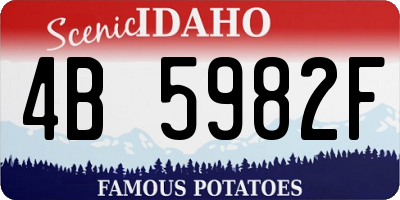 ID license plate 4B5982F