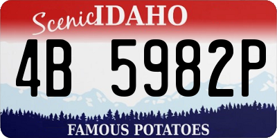 ID license plate 4B5982P
