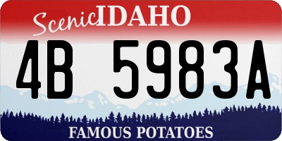 ID license plate 4B5983A