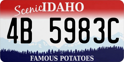 ID license plate 4B5983C