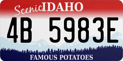 ID license plate 4B5983E