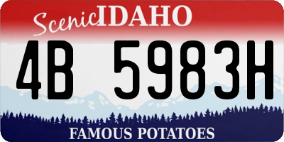 ID license plate 4B5983H