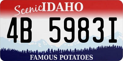 ID license plate 4B5983I