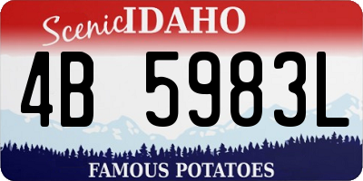 ID license plate 4B5983L