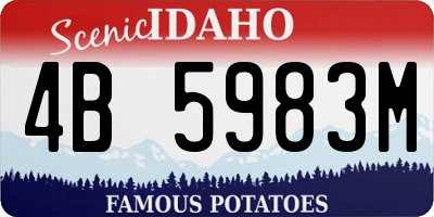 ID license plate 4B5983M