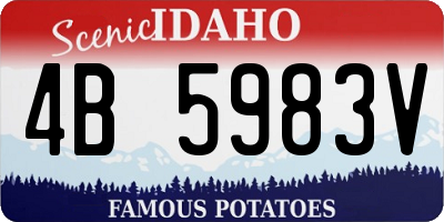 ID license plate 4B5983V