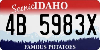 ID license plate 4B5983X